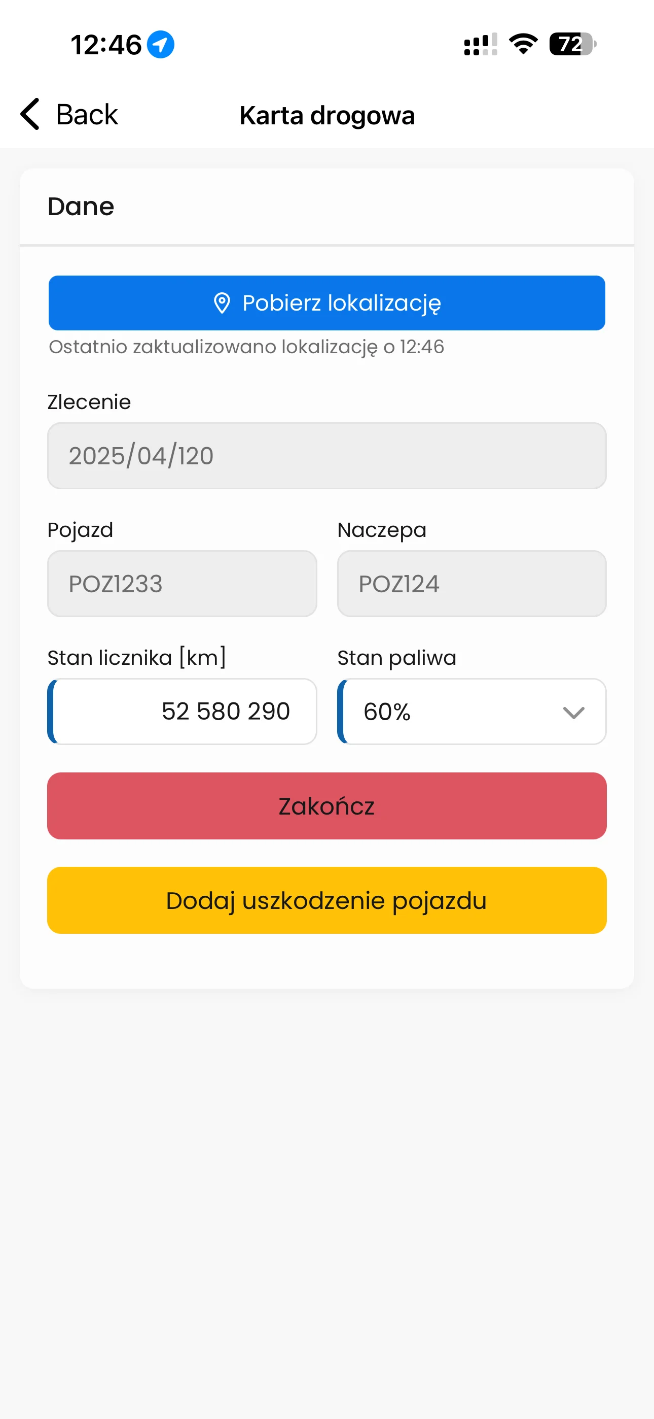 Karta drogowa w Linkway TRACKER