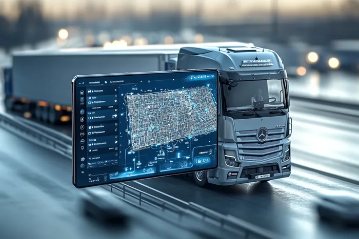 Laptop z mapą na biurku