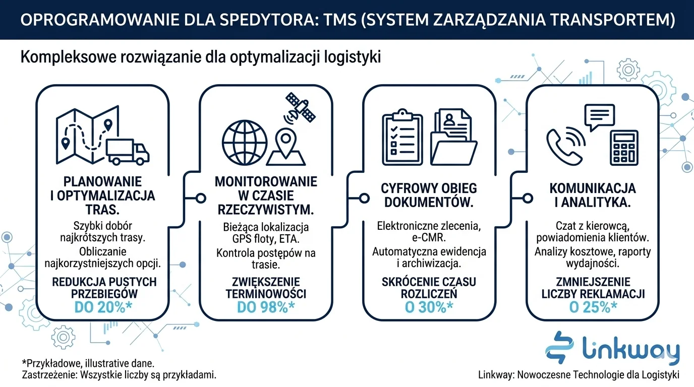 Na czym polega zarządzanie flotą? 3 oprogramowanie dla spedytora TMS - automatyczne planowanie tras w transporcie.